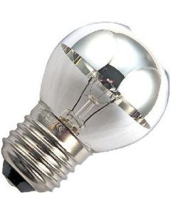 Kogel Kopspiegellamp 15 watt Zilver E27 