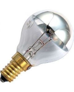 Kogel Kopspiegellamp Halogeen 28 watt = 40 watt  Zilver E14 