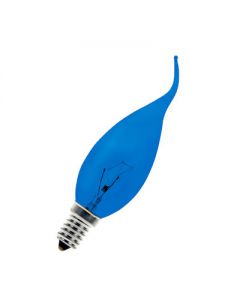 Kaarslamp Tip 25 watt E14 Blauw         