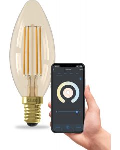 Smart Ledlamp Calex Kaars B35 Gold                          