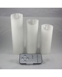 3 Kaarsen LED 2xAA white 5x12.5+15+17.5cm                   