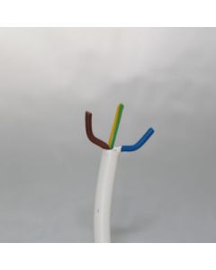 rond   kabel  3 x 1.00   Wit    5 meter                     