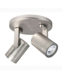 Opbouwspot Halo Nikkel / Staal 2L.                          