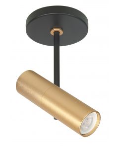 Opbouw Spot Trend Zwart/Goud 1 Lamp                         