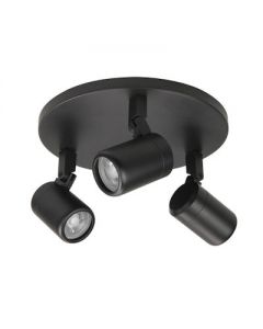 Opbouwspot Rain Zwart  3L. IP44                             