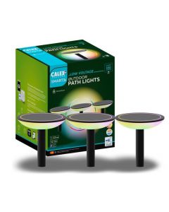 Calex Smart Outdoor 24v Tuinverlichting - Set van 3 Padverlichting - Slimme Grondspot - RGB en Warm Wit Licht -